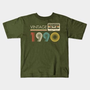 Vintage 1990 Limited Edition Cassette Kids T-Shirt